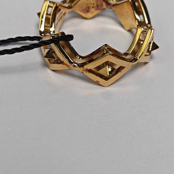 925 Sterling Silver Gold Ring EU 59