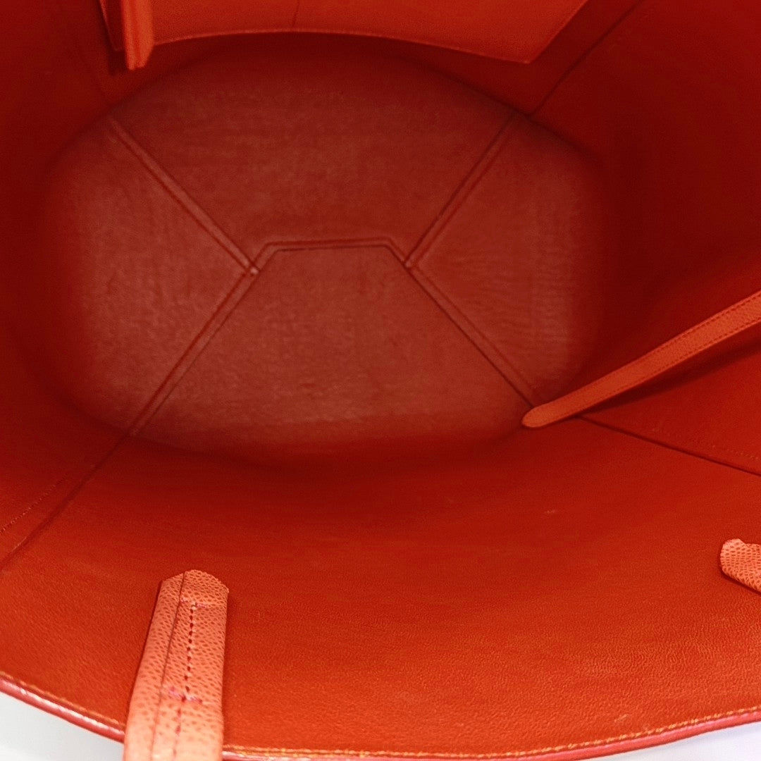VERTICAL CABAS Small Calfskin Red