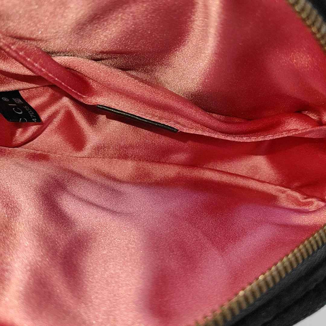 GG Marmont Super Mini Quilted Velvet Black