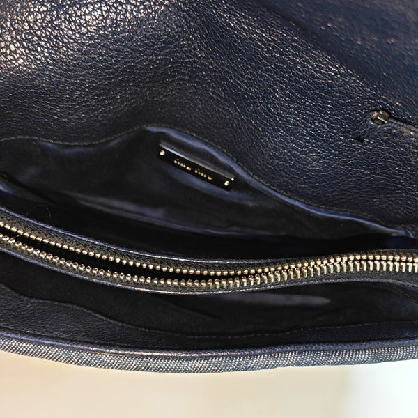 Crystal Quilted Denim Blue