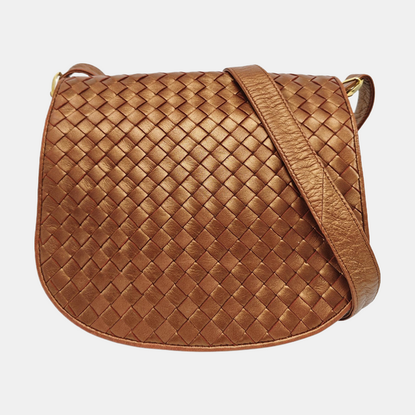 Lambskin Shoulder Bag Brown