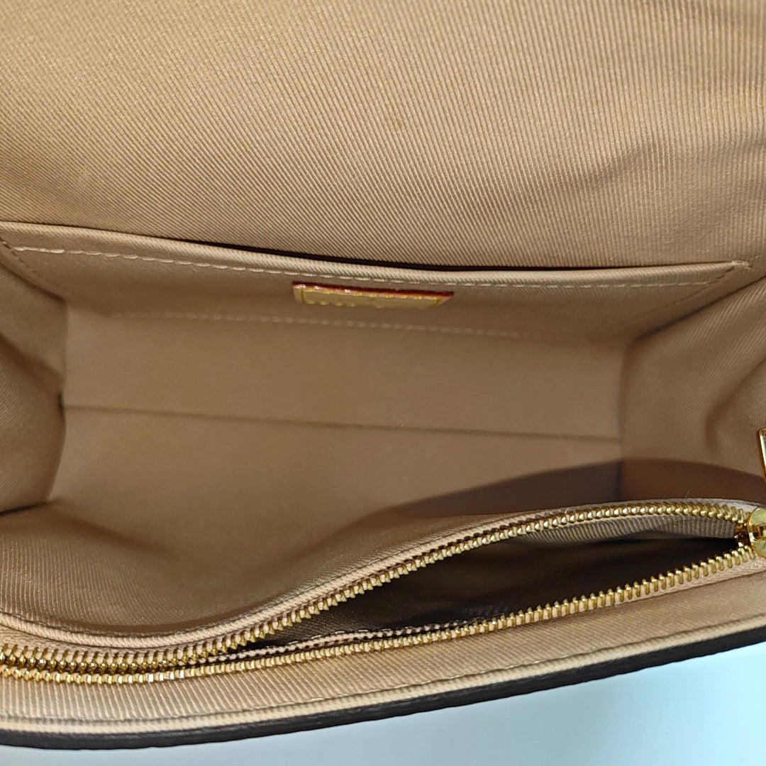 CLUNY PM Monogram Coated Canvas Brown