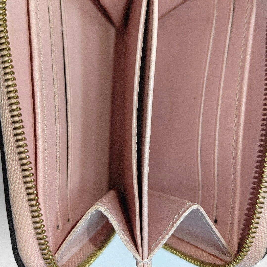 ZIPPY Monogram Patent Leather Yellow Wallet