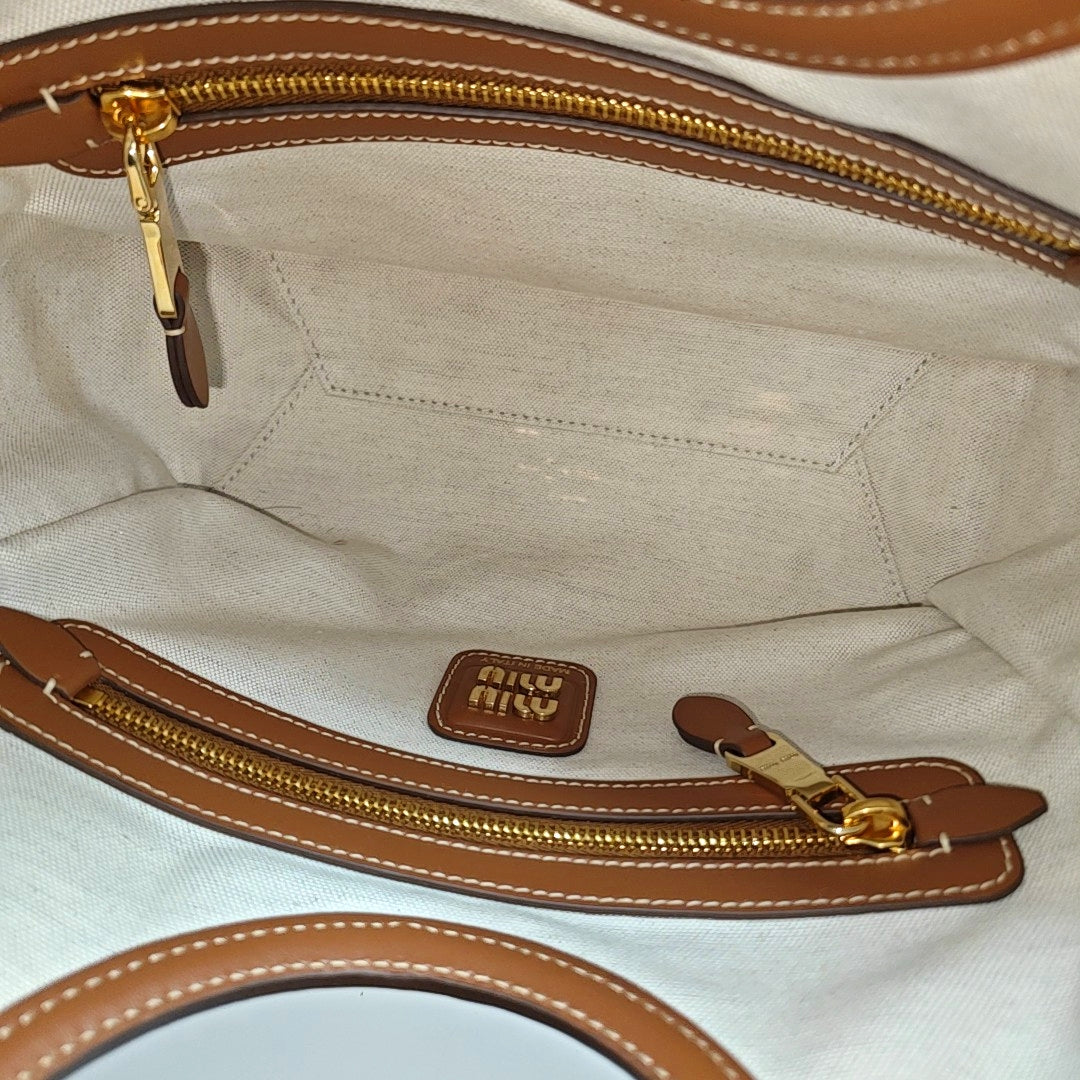 Canvas Shoulder Bag Beige