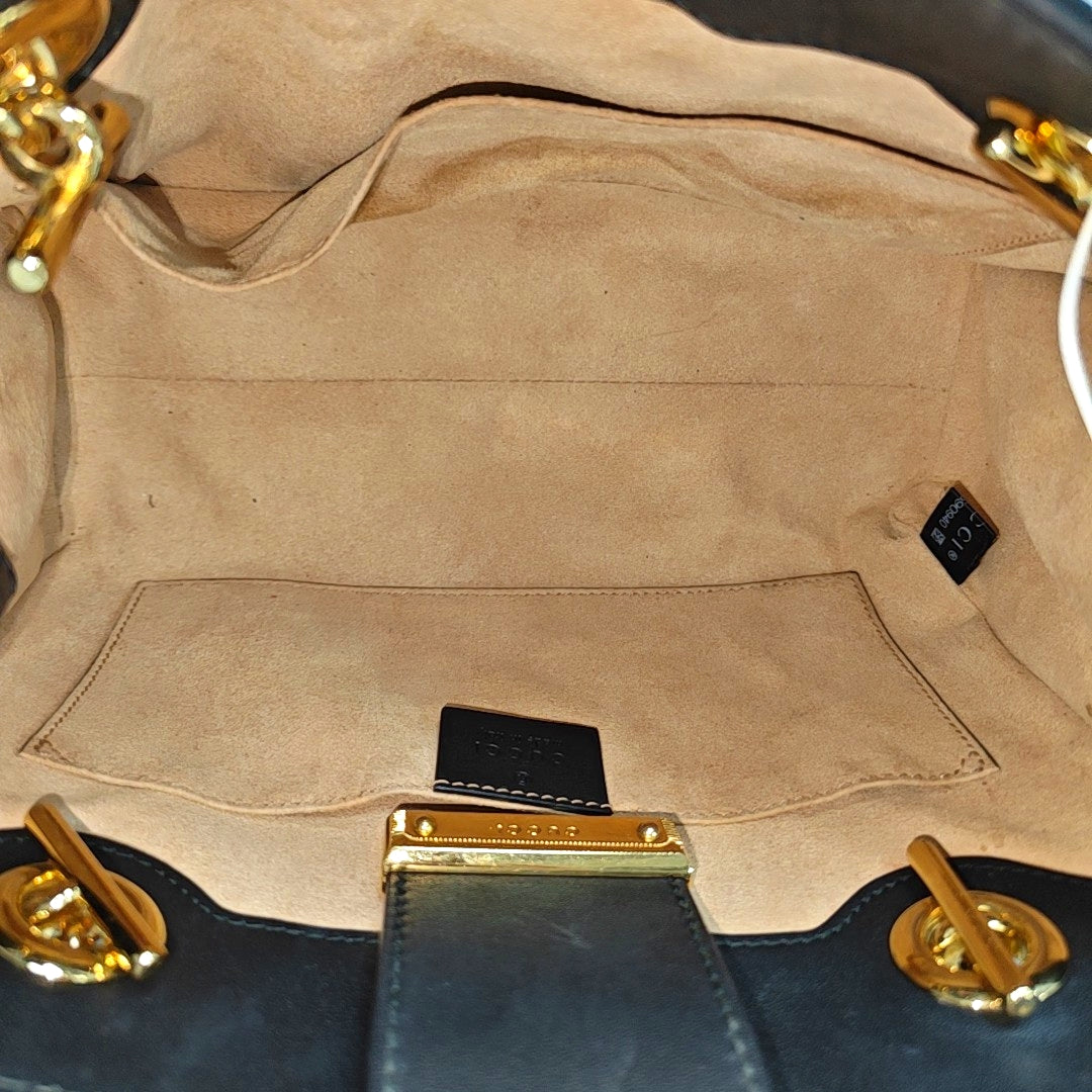 Padlock Small Monogram Coated Canvas Beige