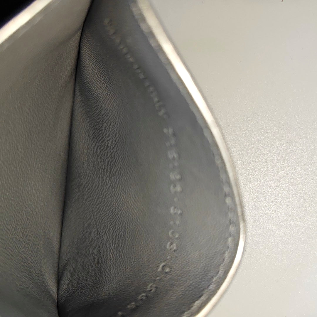 Le Cagole Lambskin Silver Card Holder