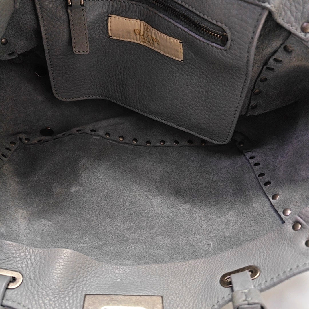 Rockstud Calfskin Blue