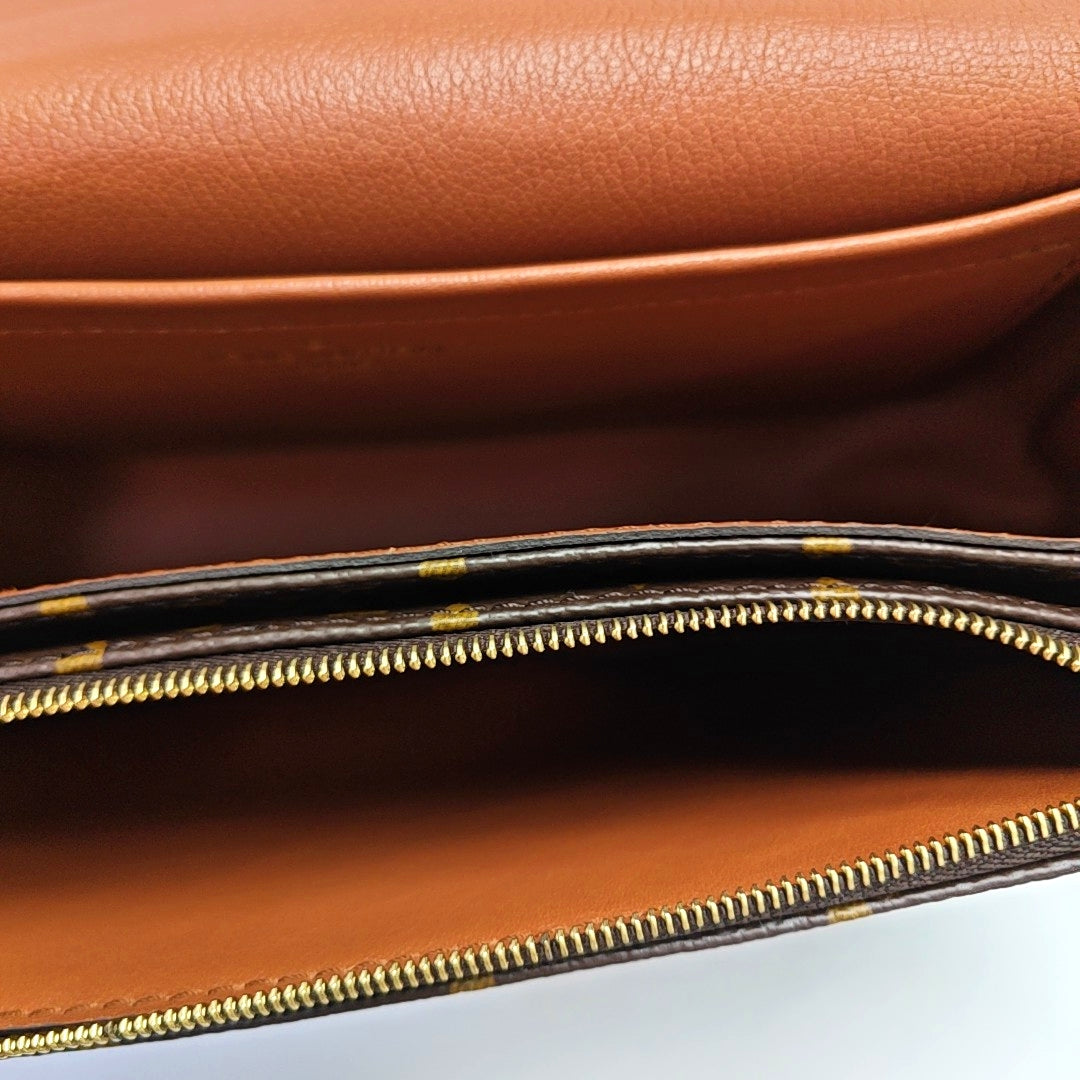 MARCEAU Monogram Coated Canvas Brown