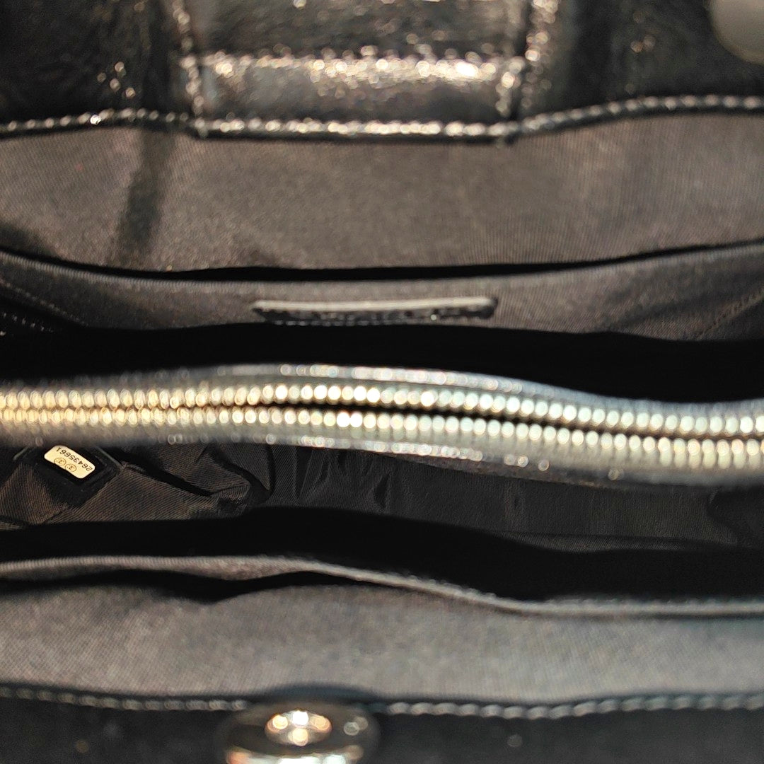 Quilted Calfskin Shoulder Bag Black