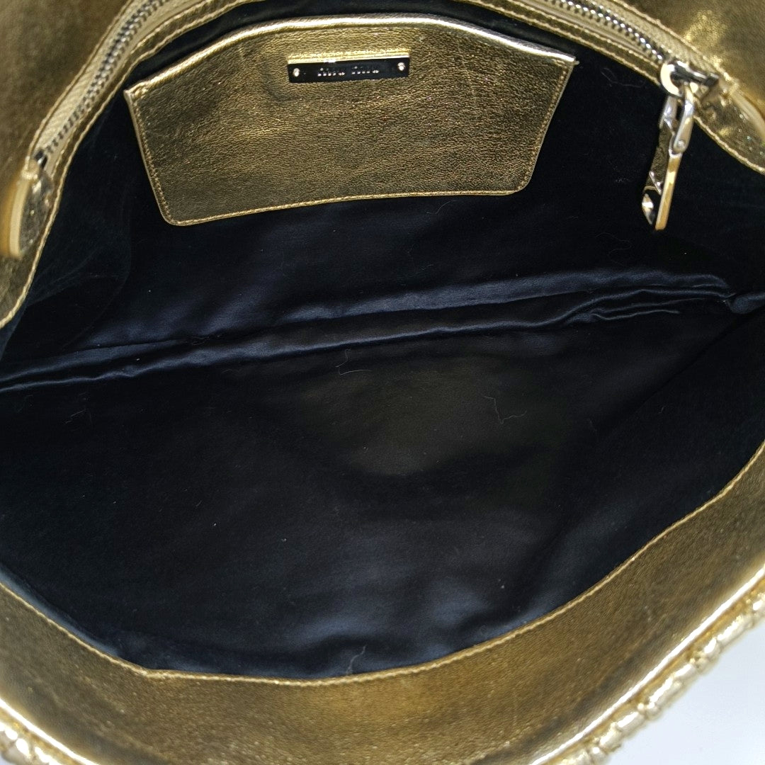 Crystal Lambskin Gold