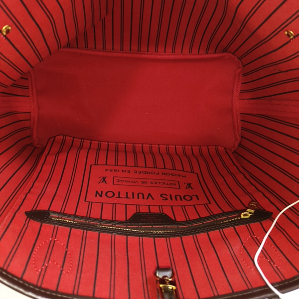 Authenticated pre-owned  NEVERFULL MM Damier Ebene Coated Canvas Brown - Tote Bag at Looply