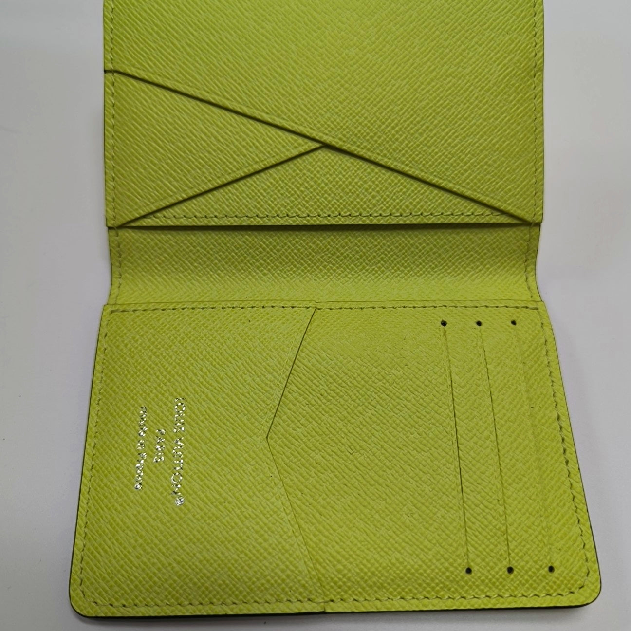 Monogram Coated Canvas Card Holder Yellow