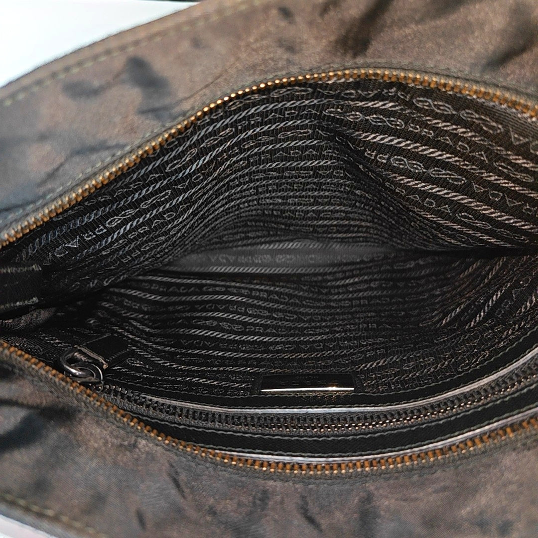 Nylon Shoulder Bag Black