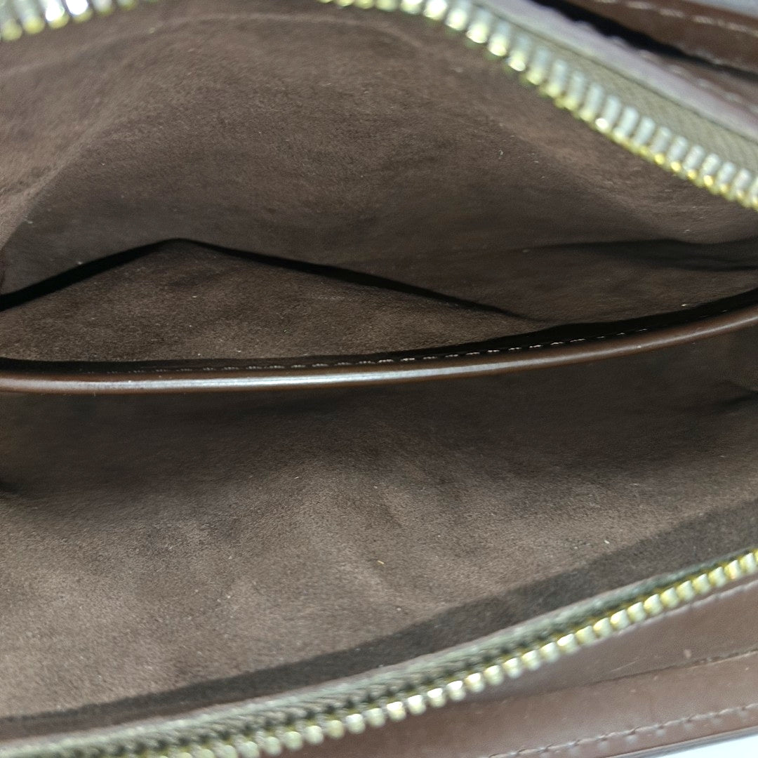 SAINT LOUIS Damier Ebene Coated Canvas Brown