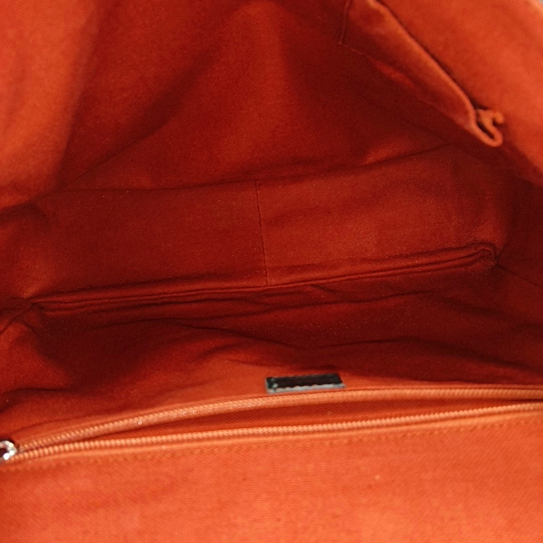 Coated Canvas Shoulder Bag Brown