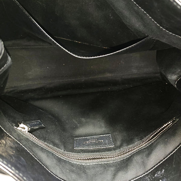 NIKI Medium Chevron Calfskin Black