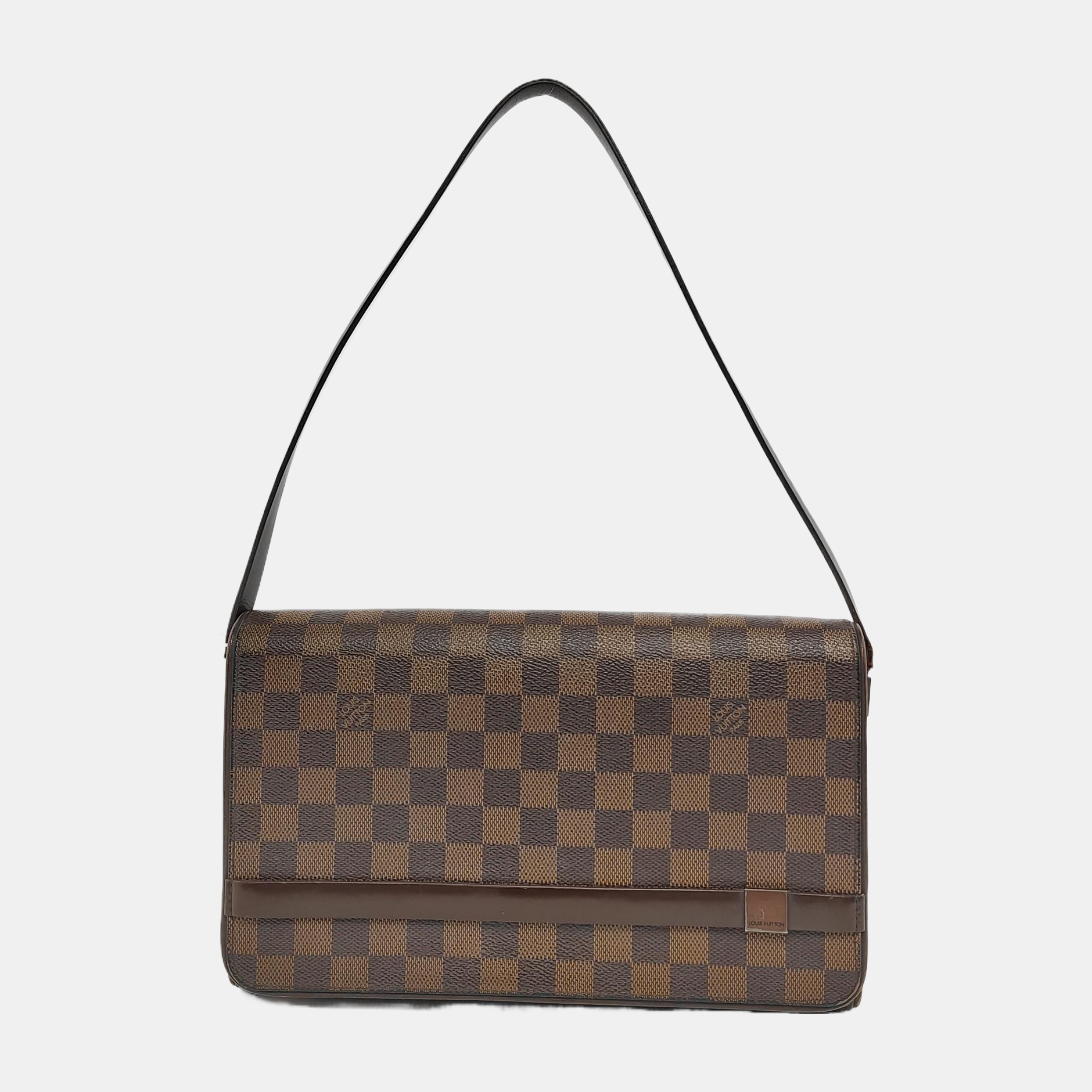 TRIBECA Damier Ebene Coated Canvas Brown