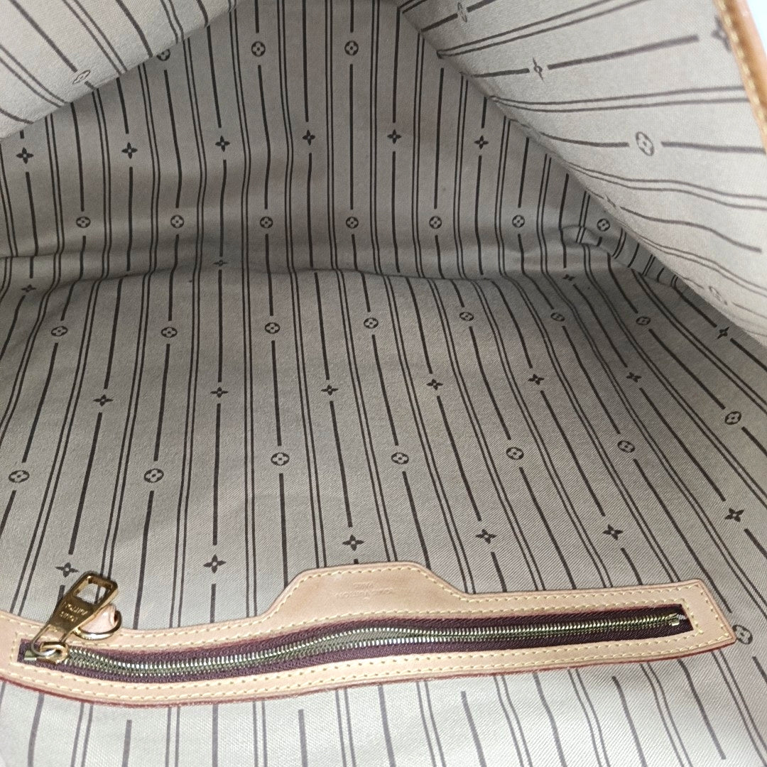 Monogram Coated Canvas Tote Bag Brown
