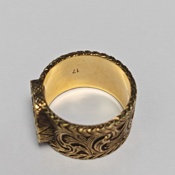 Interlocking G 18k Gold Ring HK 17