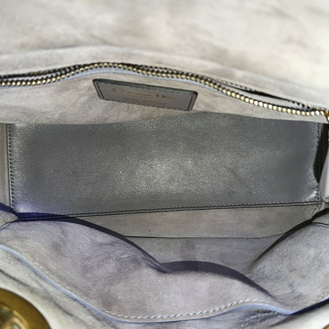 Lady Dior Medium Cannage Lambskin Gray