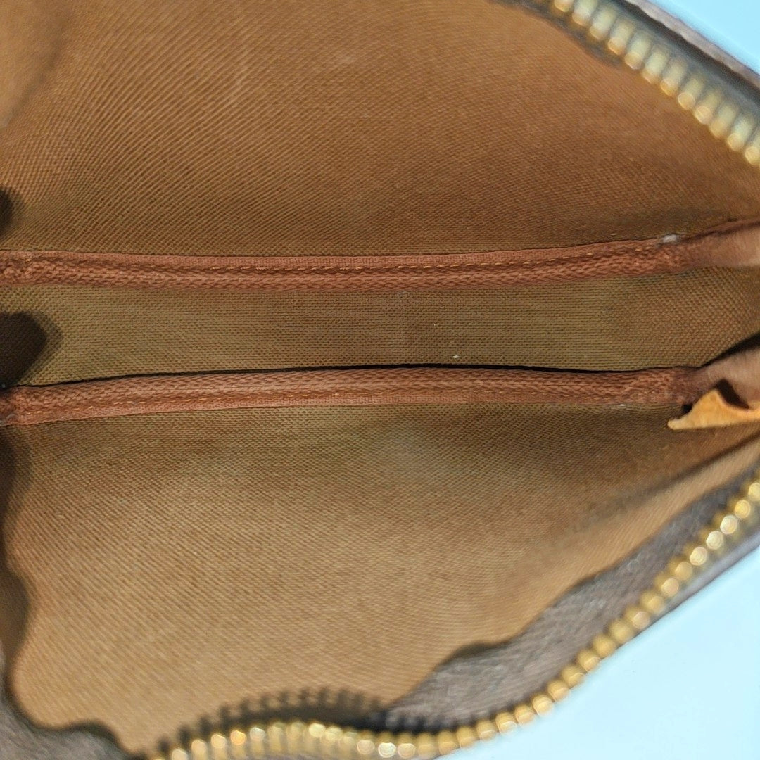 Authenticated pre-owned  ACCESSOIRES Mini Monogram Coated Canvas Brown - Top Handle Bag at Looply