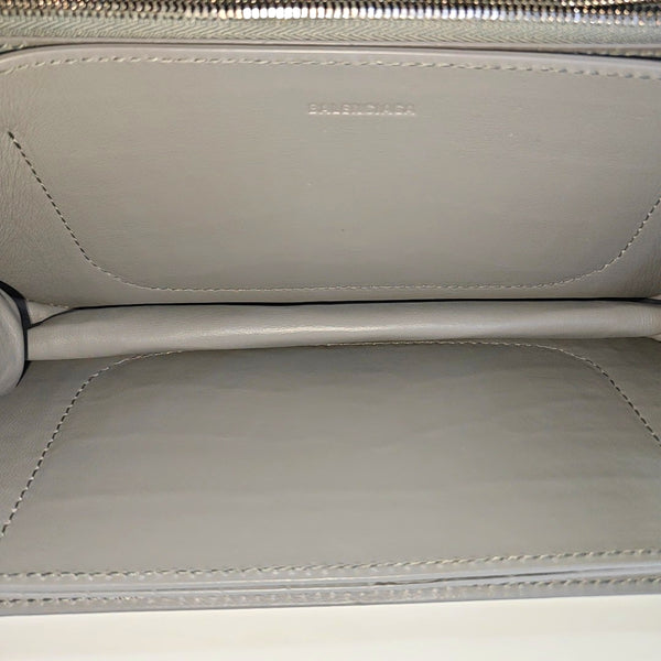 Round Small Calfskin Gray