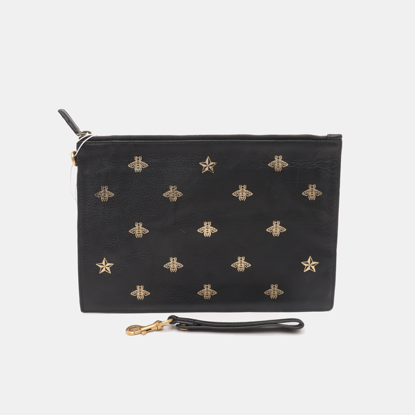 Bee Web Calfskin Black