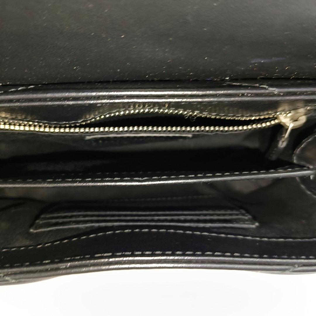 LOULOU Extra Small Chevron Calfskin Black