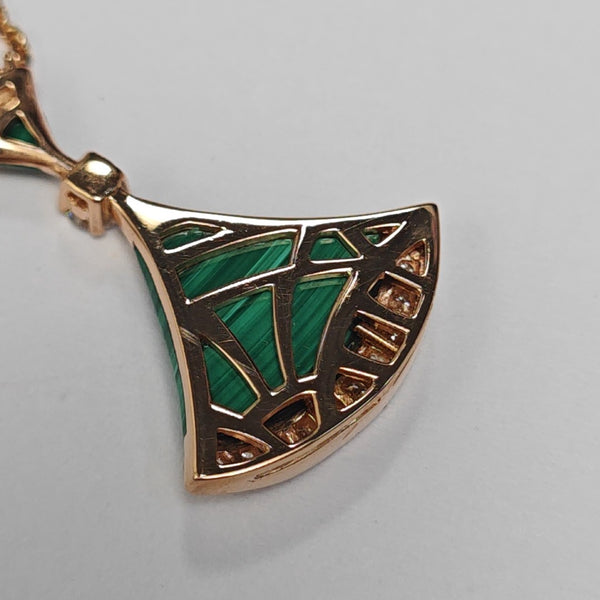 DIVAS' DREAM 18k Rose Gold Green Necklace