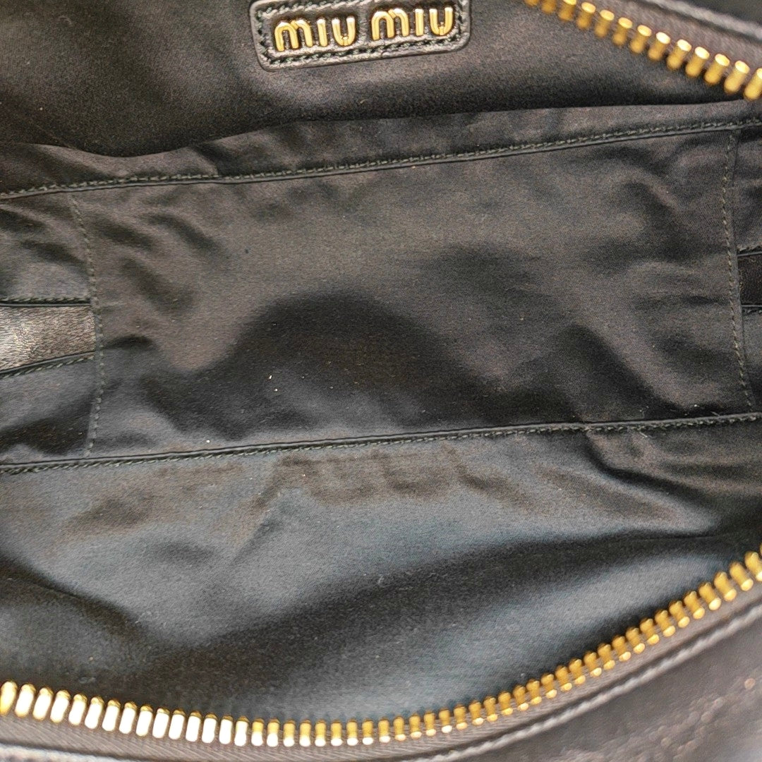 Arcadie Matelassé Large Quilted Lambskin Black