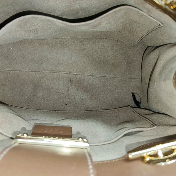 Padlock Small Monogram Coated Canvas Beige