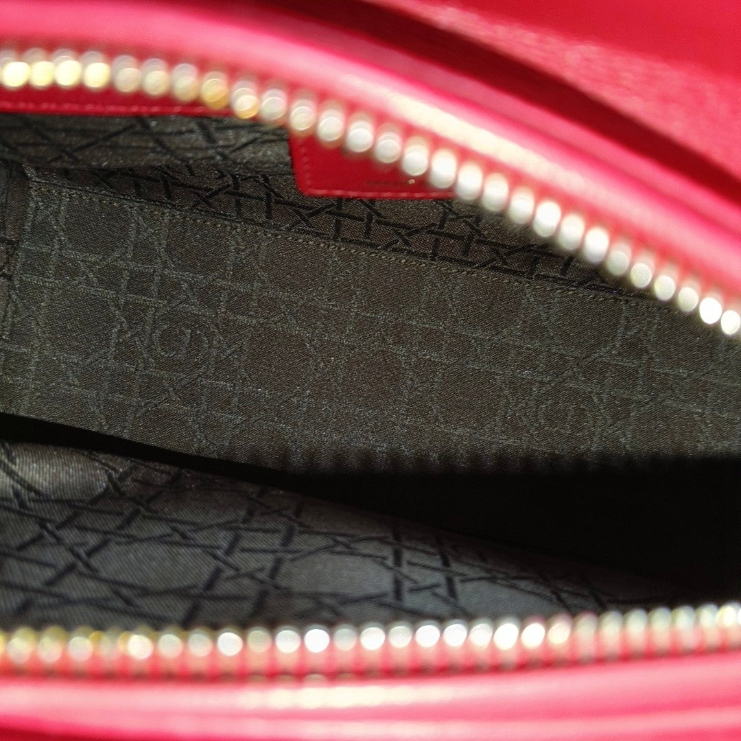 Lady Dior Medium Cannage Lambskin Red
