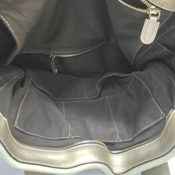 Canvas Top Handle Bag Beige