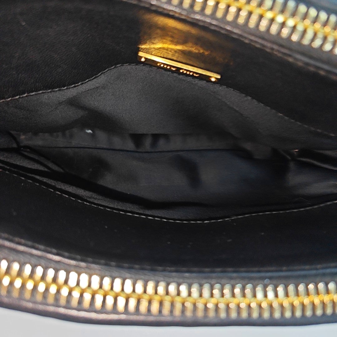 Quilted Lambskin Shoulder Bag Black