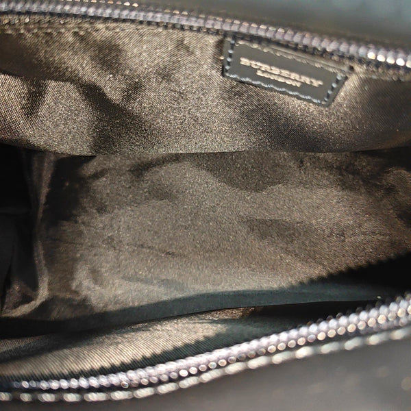 Coated Canvas Shoulder Bag Blue