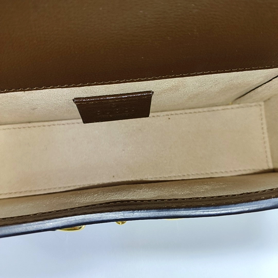 Horsebit 1955 Mini Monogram Coated Canvas Beige