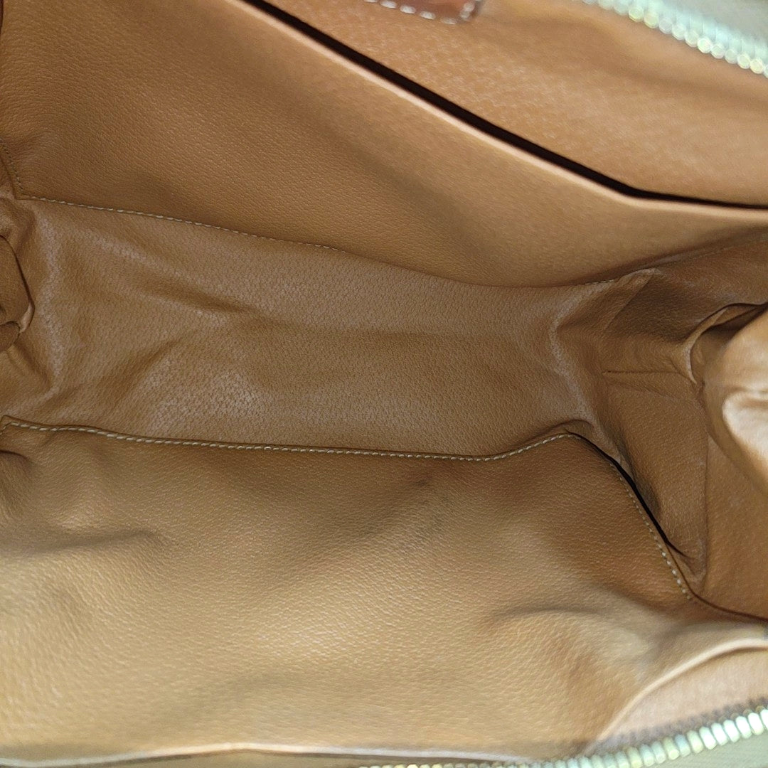 Authenticated pre-owned  MACADAM COSMETIC BAGS Coated Canvas Brown - Clutch at Looply