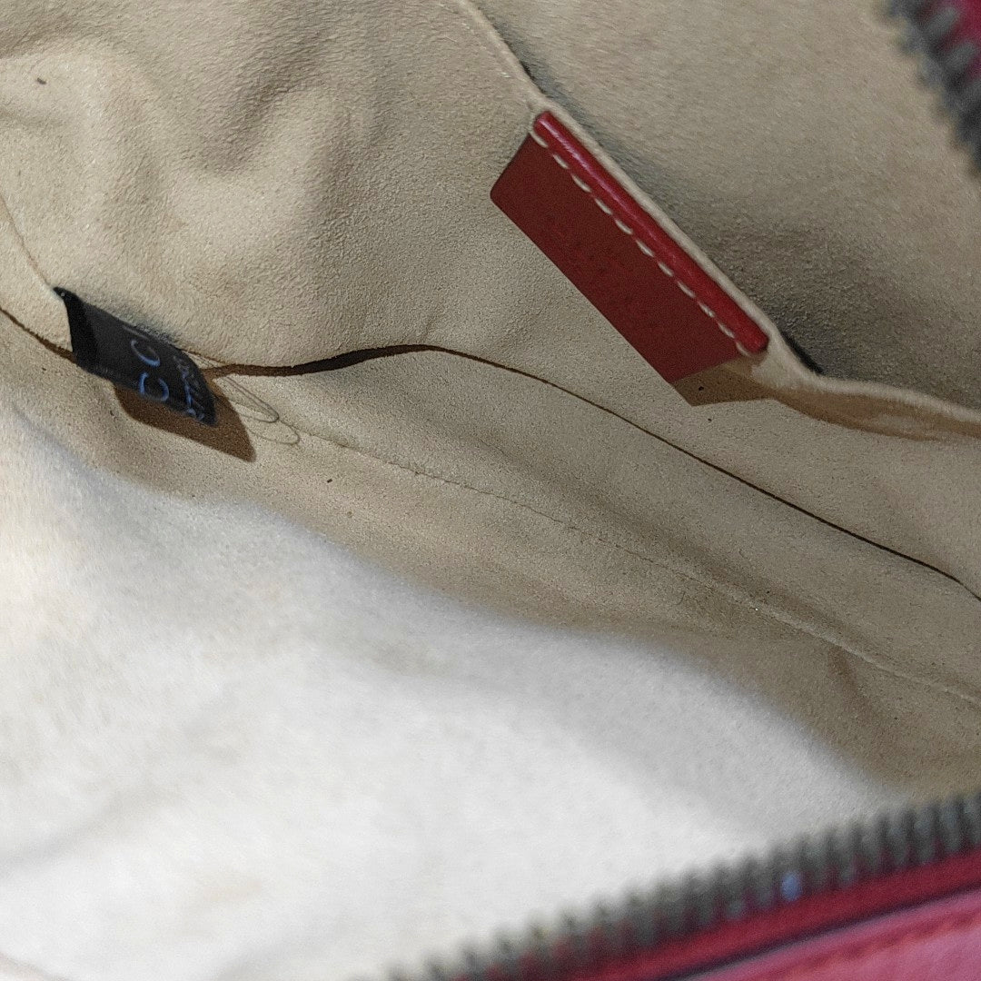 GG Marmont Super Mini Quilted Calfskin Red