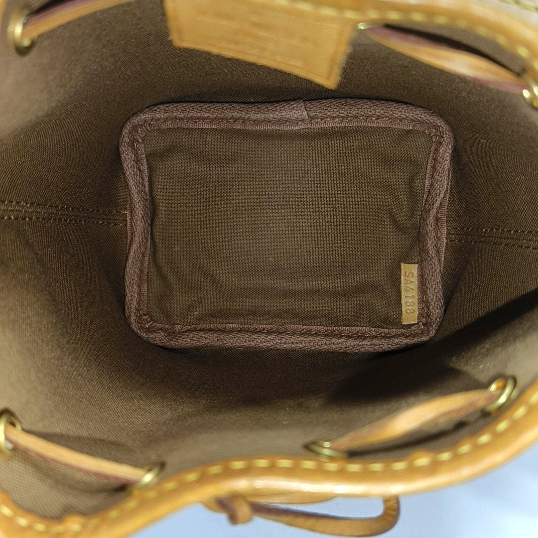 NÉONOÉ Nano Monogram Coated Canvas Brown