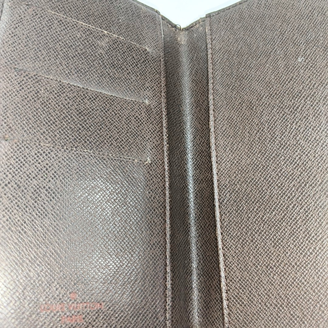 JAMES Damier Ebene Coated Canvas Brown Wallet