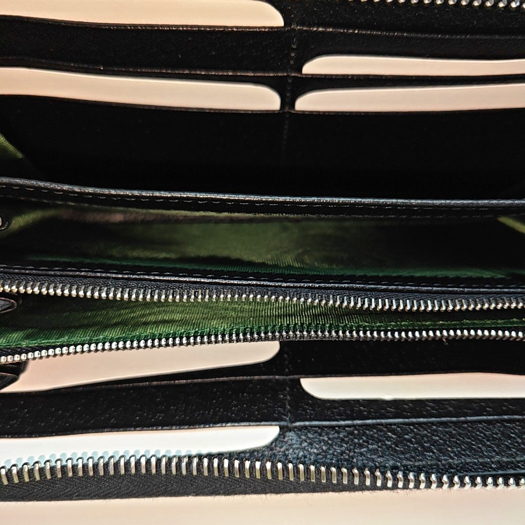 Ophidia Mini Calfskin Black Wallet