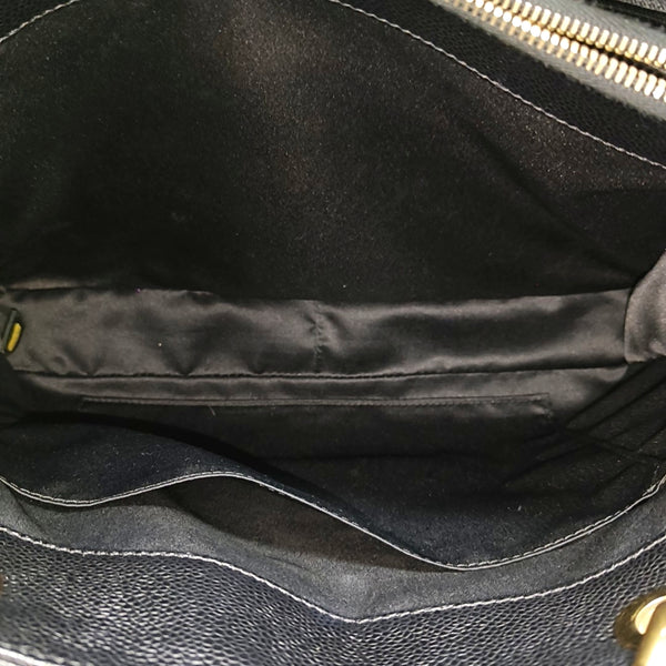 CHANEL GST Large Quilted Grained Calfskin Black