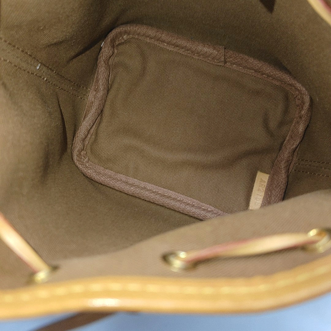 NÉONOÉ Nano Monogram Coated Canvas Brown