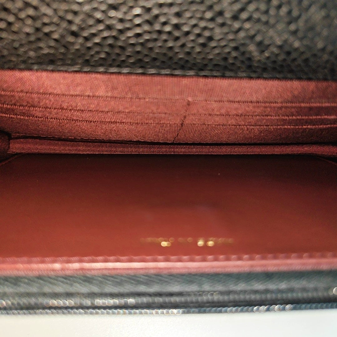WOC Quilted Grained Calfskin Black