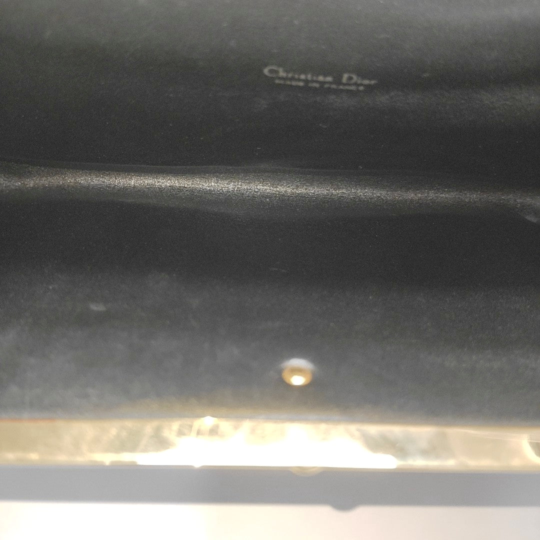 Oblique Canvas Clutch Black