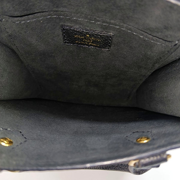 SAC PLAT Mini Calfskin Black