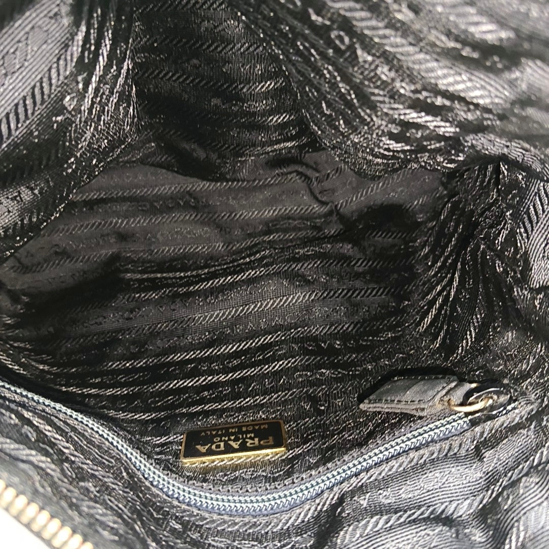 Nylon Quilted Nylon Black