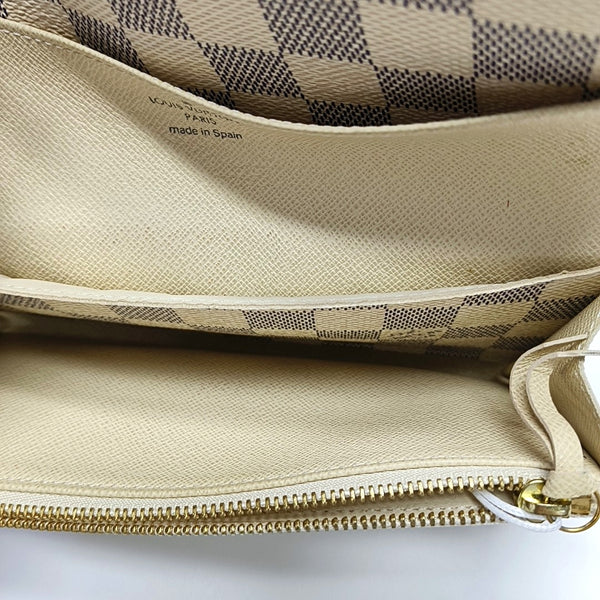 EMILIE Damier Azur Coated Canvas White Wallet