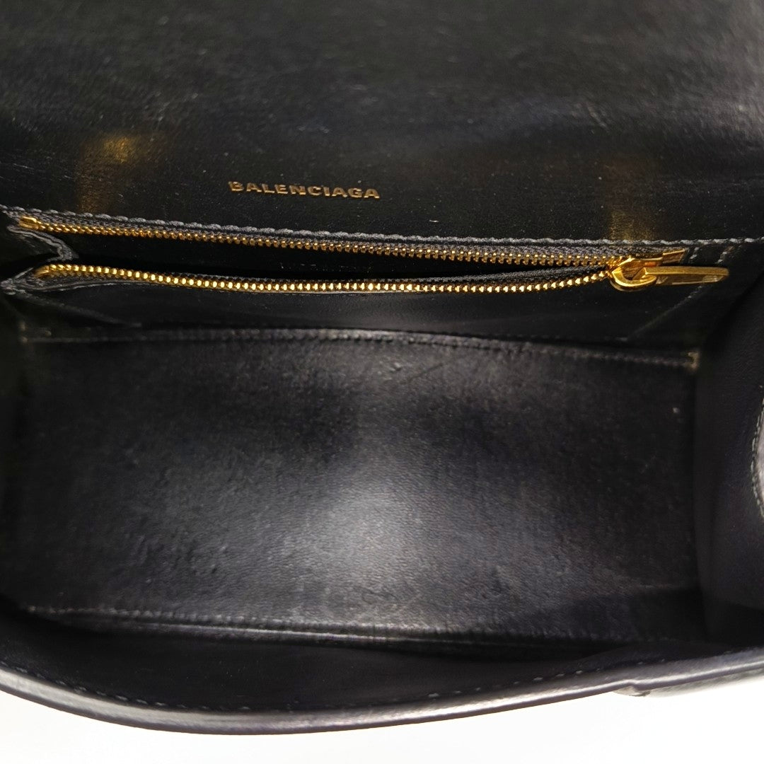 Hourglass S Calfskin Black