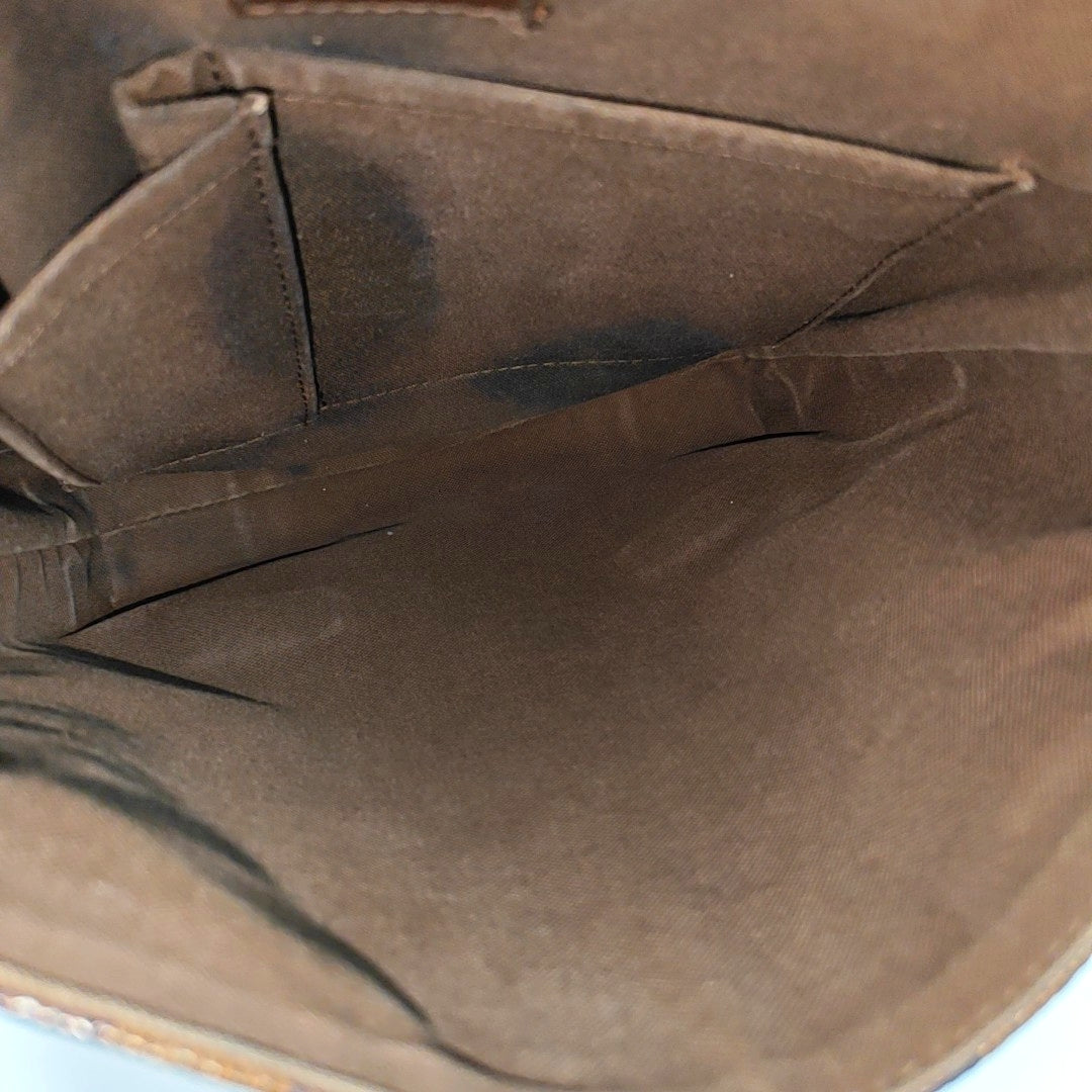 BROOKLYN PM Damier Ebene Coated Canvas Brown